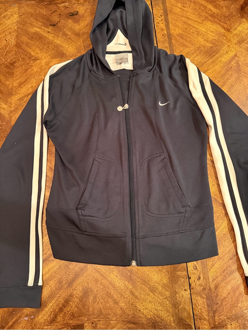 Vintage Nike Full Zip Hoodie Dark Navy Blue Y2K